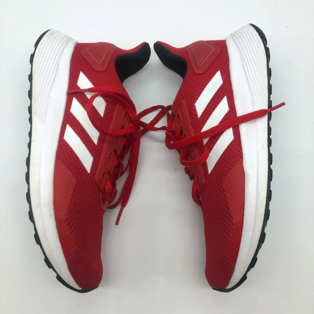 Adidas red running shoe